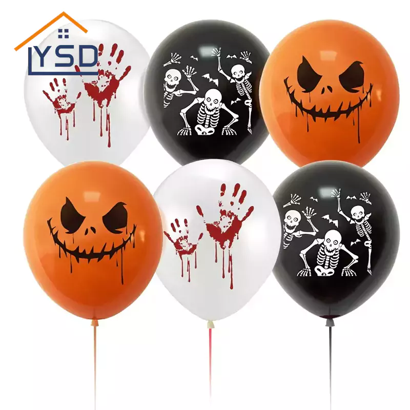 Halloweenowe balony lateksowe